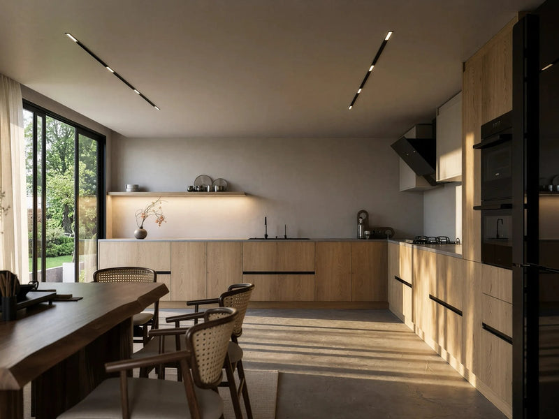 Fitted kitchens: the Shoreditch oak handleless kitchen