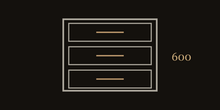 Drawer bank — edge profile diagram