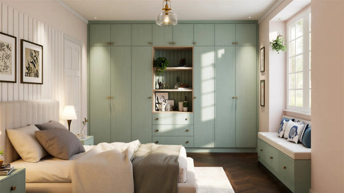 Green Fitted Wardrobe, Made to Measure in London