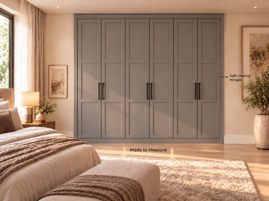 Level 8: framed five-piece doors, closed