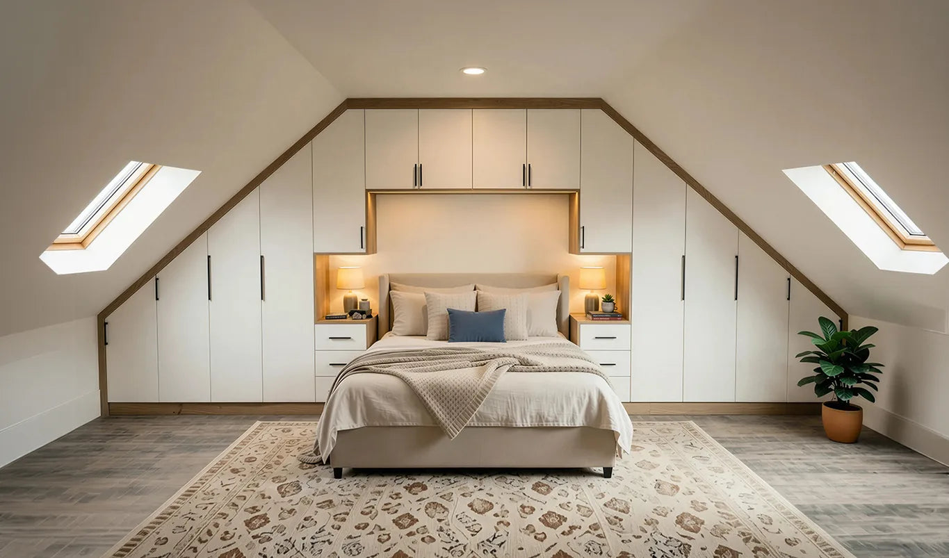 Fitted Loft Wardrobes for Sloping Ceilings in London