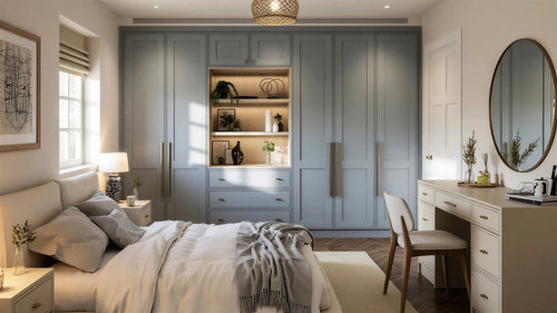 Blue Fitted Wardrobe, Made to Measure in London