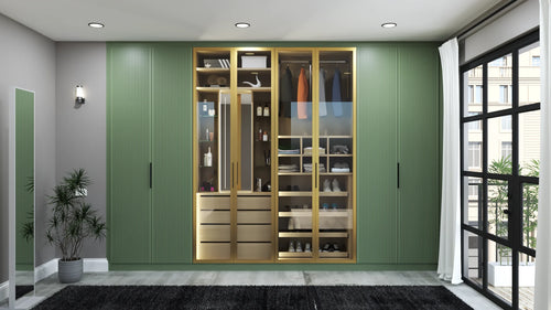 Notting Hill Glass Bay Fitted Wardrobe, Made to Measure in London